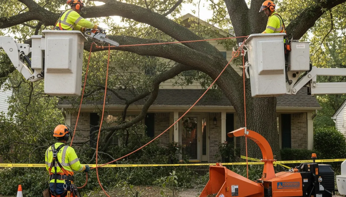 Tacoma, WA emergency tree service crew clearing storm-damaged fallen trees and hazards
